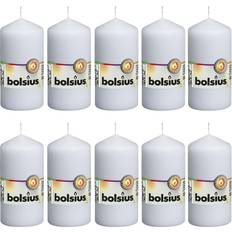 Bolsius Interior Details Bolsius Pillar 10 pcs 120x58 mm White Candle