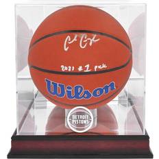 Fanatics Cade Cunningham Detroit Pistons Autographed Wilson Replica Basketball with 2021 #1 Pick Inscription & Mahogany Team Logo Display Case