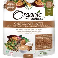 Organic Traditions Latte Chocolate with Ashwagandha & Probiotics 5.3 Oz 5.3 Oz