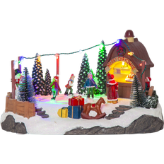 Timer Julbyar Star Trading Scenery Iceville Little Skating Rink Julby 27cm