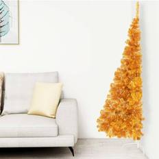 Plastic Kerstversieringen vidaXL Kunstkerstboom Half Met Standaard 240 x 125 cm