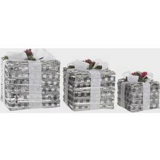 Metal Opbevaringsbokse Dkd Home Decor Spil med Dekorative Æsker LED Metal Spanskrør snefald (25 x 25 x 29 cm) Opbevaringsboks 3stk
