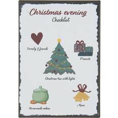 Ib Laursen metalskilt ´Christmas evening checklist´ Dekorationsfigur