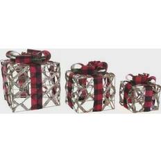 Dkd Home Decor Spil med Dekorative Æsker Sølvfarvet LED Spanskrør Skinne (25 x 25 x 30 cm) Opbevaringsboks