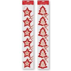 Christmas Garlands & Confetti Red White & Gold Gingham Craft Christmas Xmas Garland Bunting Hanging Decoration Banner/Star Design