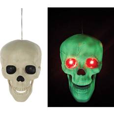 Skull bones Seasons Crazy Bones 6 in. Prelit Skull Halloween Decor