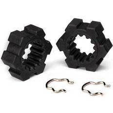 Traxxas Wheel hubs, hex (2) hex clips (2)