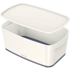 Plastic storage box Leitz Mybox, Storage Box With Lid, Small, Opaque, White, Plastic