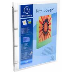 Exacompta Kreacover ChromaLine Ring Binder A4 4 Ring 15mm Pack of 12, Clear