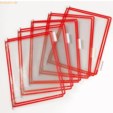 Rouge Tableaux blancs Sichttafel PVC m.Drahtrahmen Ku.-ummantelt Rot DIN A4 Reflexionsfrei 10 St./Btl