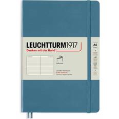 Grey Notepads Leuchtturm1917 Notebook A5 Softcover Stone Blue Ruled