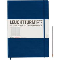 Kantoorbenodigdheden Leuchtturm1917 Notizbuch Master Slim (A4 Hardcover marine, kariert