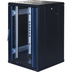 Toten G9, 19" floor cabinet, 18U, 600x600, glass front door, black