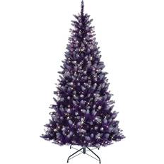 Purple Christmas Trees Puleo International Pre-Lit Fashion Purple Artificial Christmas Tree 198.1cm