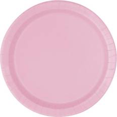 Economico Piattini Monouso Piatto Carta 18 cm 20 pezzi Rosa Pastello Taglia Unica