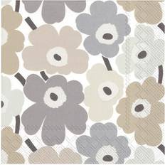 Beige Servilletas de papel Marimekko 20 Servilletas Unikot 33x33 cm Linen