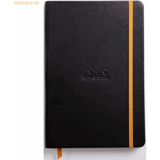 Rhodia RHODIARAMA-Webnotebook A5 SVART 192p LIG elfenbenspapper 90g spänne. elastisk