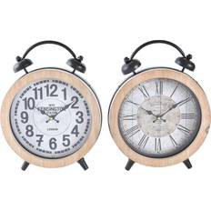 MDF Figurines Dkd Home Decor Table Clock 25.8 x 8 x 32 cm Figurine