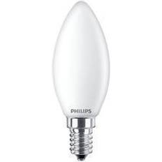 Lyskilder Philips Master Value LED Kerte Dæmpbar 3,4W 927 E14 B35 mat 470lm