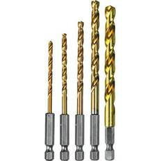 Makita 5-Piece 1/4" Titanium Coated Drill Bit Set