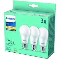 Philips e27 13w Philips LED-lampa E27 13W 2 700 K opal 3-pack