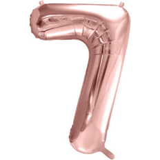 PartyDeco Foil Balloon Number 7 86cm Rose Gold