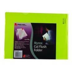 Office Supplies Rexel Nyrex A4 Cut Flush Folders Yellow (25)