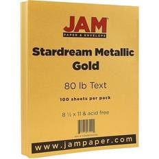 Jam Paper Metallic 32lb 8.5 x 11 Gold Stardream Metallic 173SD8511GO120