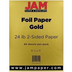 Jam Paper Foil 24lb 2-Sided 8.5 x 11 Gold 50 Sheets/Pack 1683736