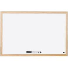 Whiteboards Bi-Office Non Magnetic Melamine Whiteboard Pine Wood Frame 40x30cm