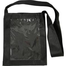 Taske med plastfront, str. 40x34x8 cm, sort, 1 stk