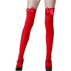 PVC Lingerie & Costumes Leg Avenue Nylon Over The Knee With Bow Red S/L Ladies Lingerie Stockings