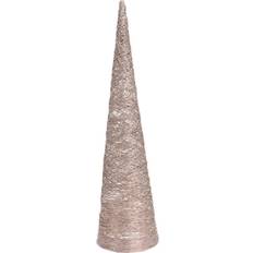 Oro Árboles de Navidad BigBuy Christmas Arbol En Forma Cono Con 40 LEDS 80 cm Árbol de Navidad