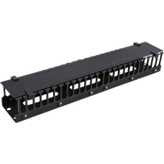 Deltaco 19" cable management metal/plastic finge