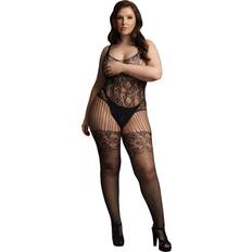 Le Désir Net Catsuit Plus Size Black