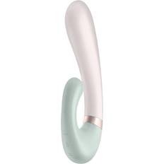 Satisfyer rabbit Sexleksaker Satisfyer Bluetooth Rabbit, Heat Wave Connect App, 20 cm, med värmefunktion, med appkontroll, 2 motorer, tillverkad av silikon, Färg:Mint