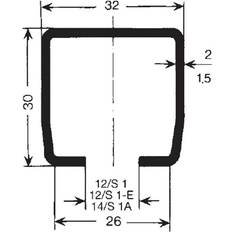 Nord Tech Skinne profil c 1,5 milimeter-6 meter, s1 a