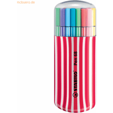 Lápices táctiles Stabilo Rotulador Premium Pen 68 Estuche Zebrui Cereza 20 Unidades