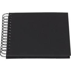 Pink Photo Albums Rossler Soho 180 x 180mm Wiro Bound Photo Album Black (30 Sheets)