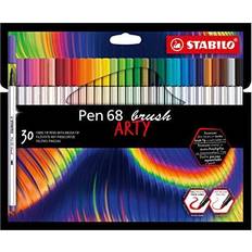 Brushpennen Stabilo Pen 68 Brush, ARTY, Set of 30