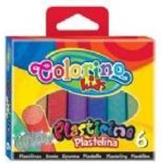 Colorino Plasticine 6 colors, glitter