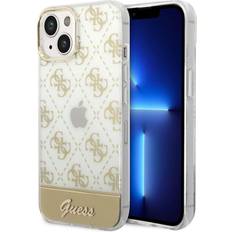 Iphone 14 guld Guess iPhone 14 Cover Bottom Stripe Script Logo Guld