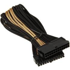 Or Câbles Électriques Silverstone Technology Cable tressé ATX 24-Pin 300mm GOLD/Black