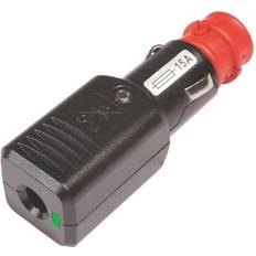 ProCar Universalstecker NG 15A LED mit Zugentlastung mit Sicherung, 12-24 Volt 12 V, 24 V 15 A Sikkerhedsuniversalstik