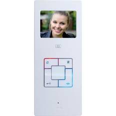 Silbrig Türklingeln m-e modern-electronics Vistus VD603 Video door intercom Corded Indoor panel Silver, White