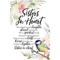 Wall Decor Dexsa Sisters in Heart Woodland Grace Series Wood Plaque with Easel, 6" x 9" Wall Decor