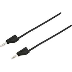 Voltcraft MSB-300 Prøveledning [Lamelstik 4 mm Lamelstik 4 mm] 0.50 m Sort 1 stk