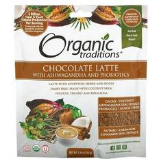 Organic Traditions Chocolate Latte with Ashwagandha and Probiotics 5.3 oz