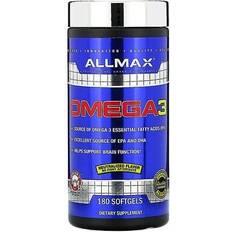 Allmax Fatty Acids Allmax Omega-3, Ultra-Pure Cold-Water Fish Oil Concentrate, 180 Softgels