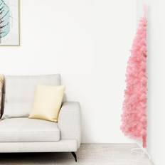 vidaXL Slim Artificial Half with Stand Pink 150 cm Christmas Tree 150cm
